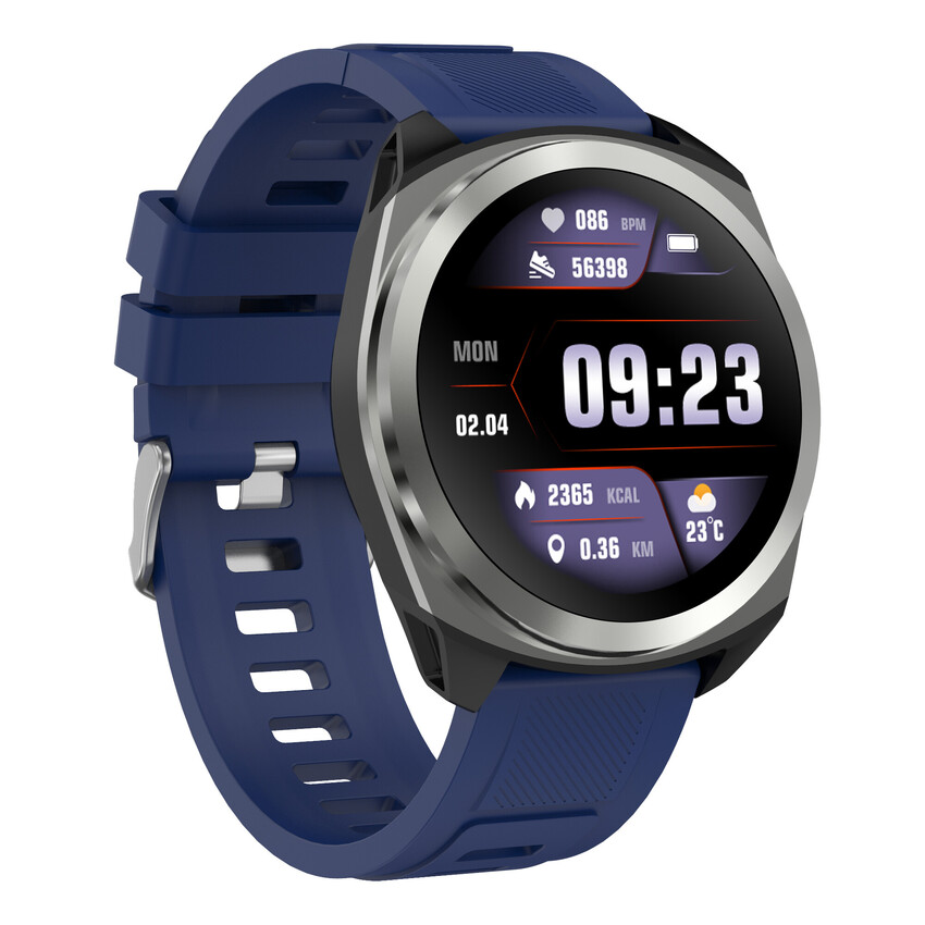 CANYON smart hodinky Maverick SW-83 Silver, 1,32" IPS displej, GPS, 128 multi-sport, IP68, Android/iOS