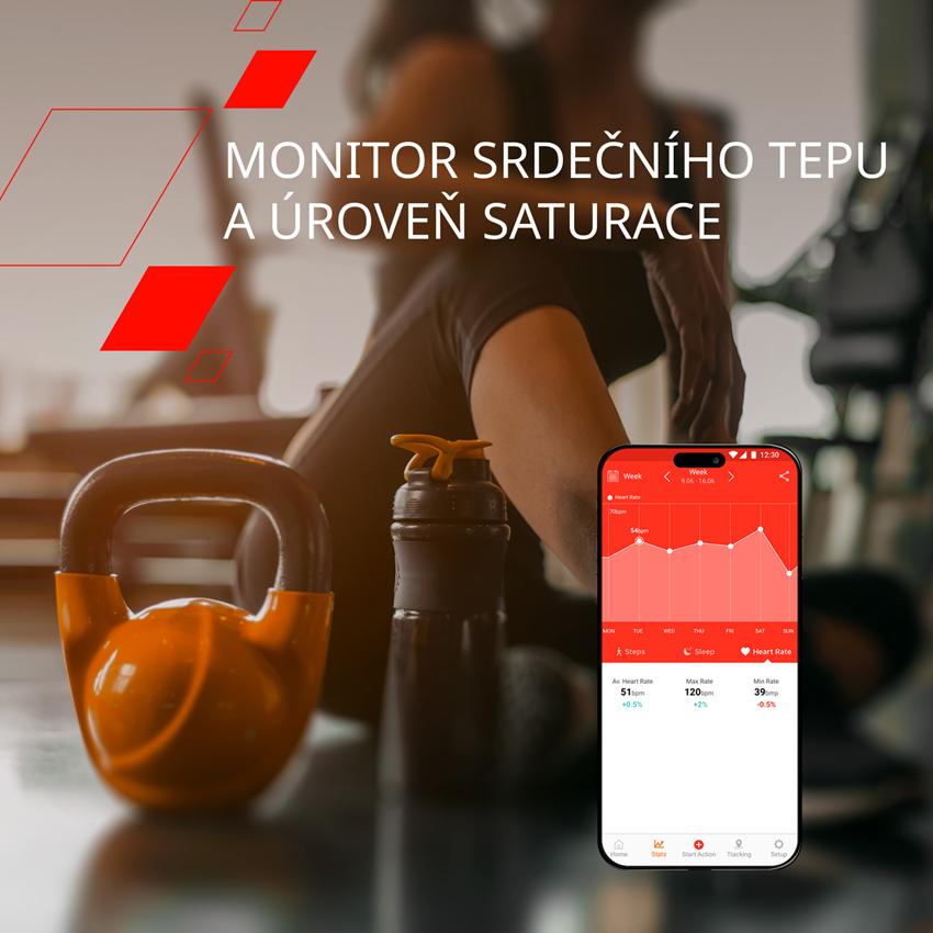 CANYON smart hodinky Otto SW-86, 1,3" LTPS, SpO2, HR, krevní tlak, 25 multi-sport, black