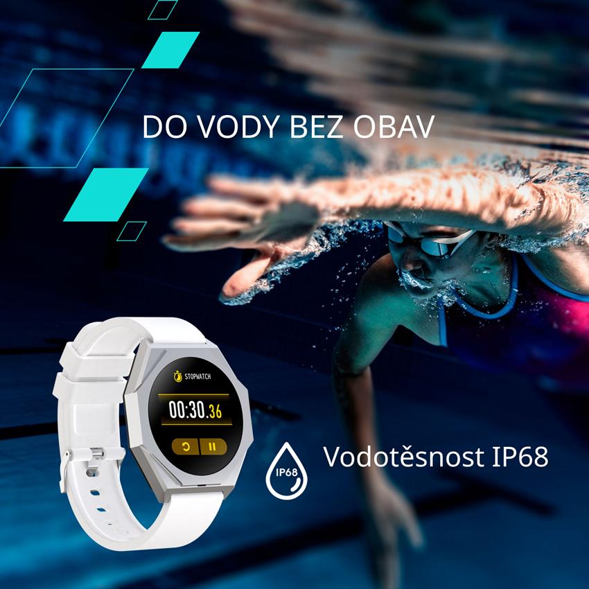 CANYON smart hodinky Otto SW-86, 1,3" LTPS, SpO2, HR, krevní tlak, 25 multi-sport, red