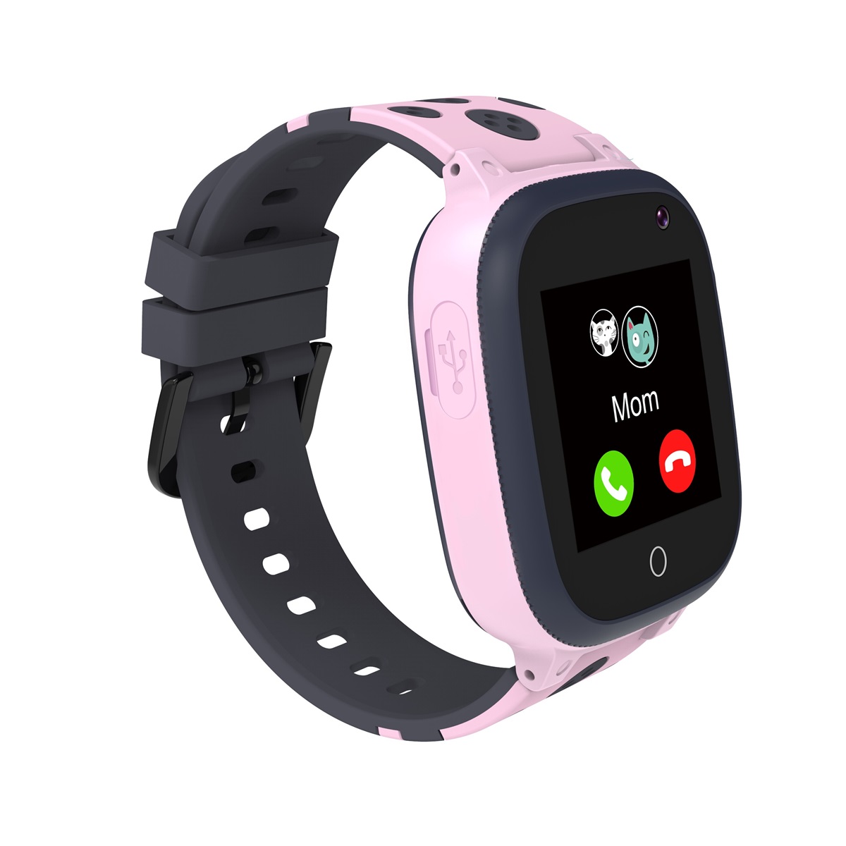 CANYON smart hodinky Sandy KW-34 PINK/GREY,1.44", Nano SIM, SOS tlačítko, GPS+LBS, kamera, volání, perimetr