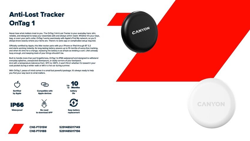 CANYON smart tag ONTAG 1 iOS Black