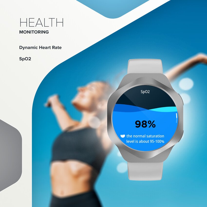 CANYON Smart Watch Hexagon 88 BT-CALL Black