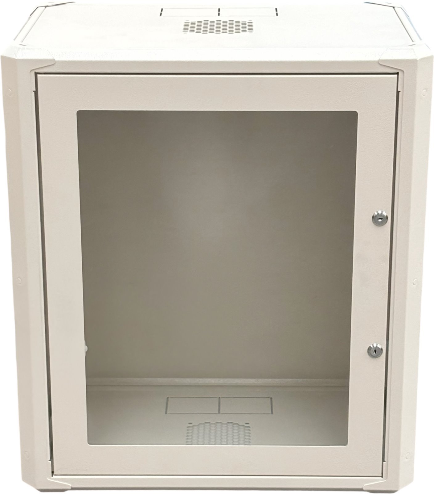 Conexpro jednodílný rozvaděč 19" 12U/400mm, FLAT PACK, skleněné dveře