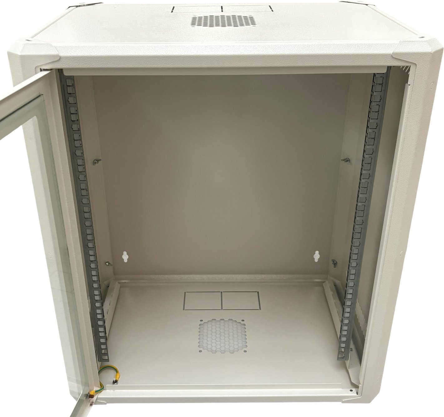 Conexpro jednodílný rozvaděč 19" 12U/400mm, FLAT PACK, skleněné dveře