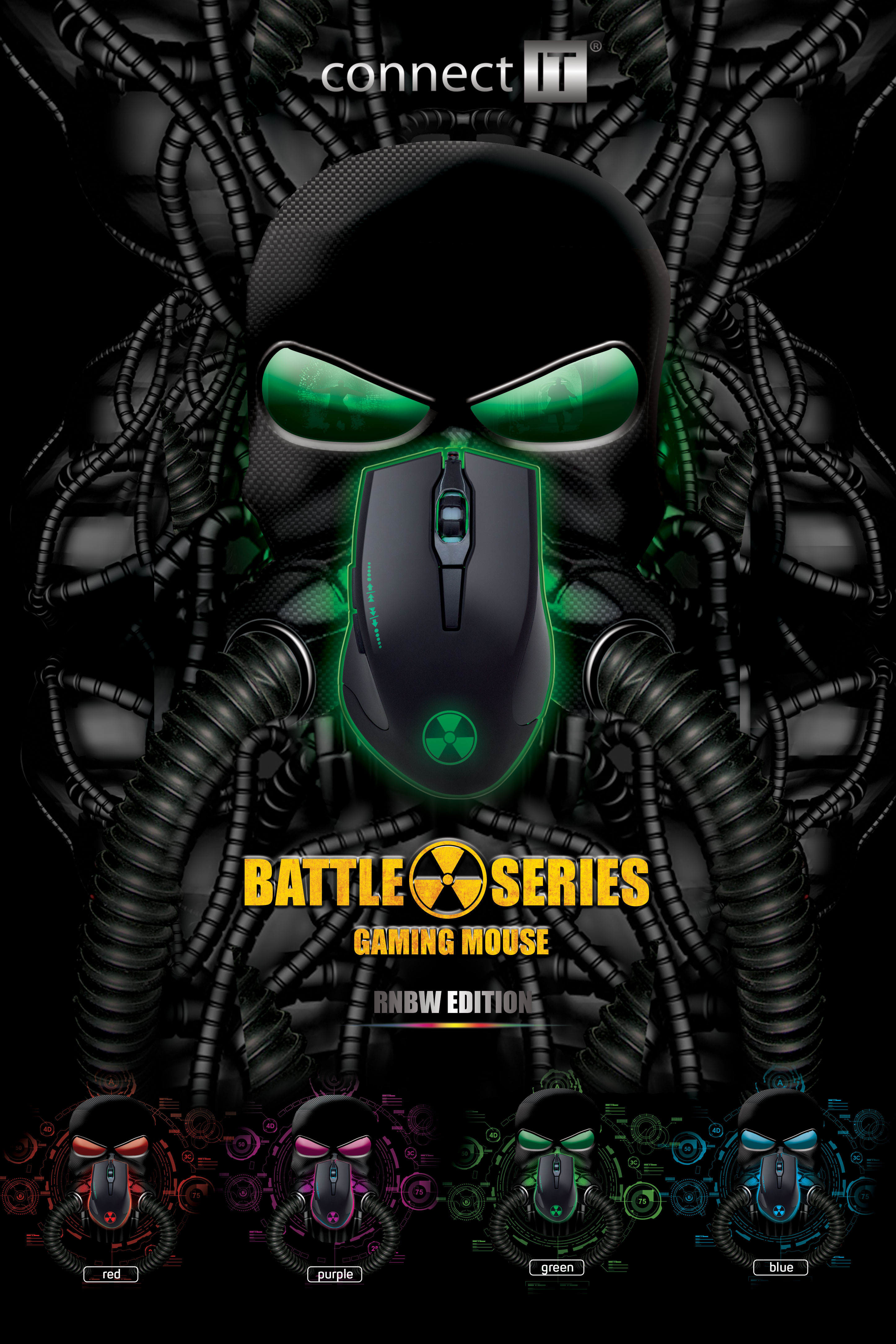 CONNECT IT BATTLE RNBW optická herní myš