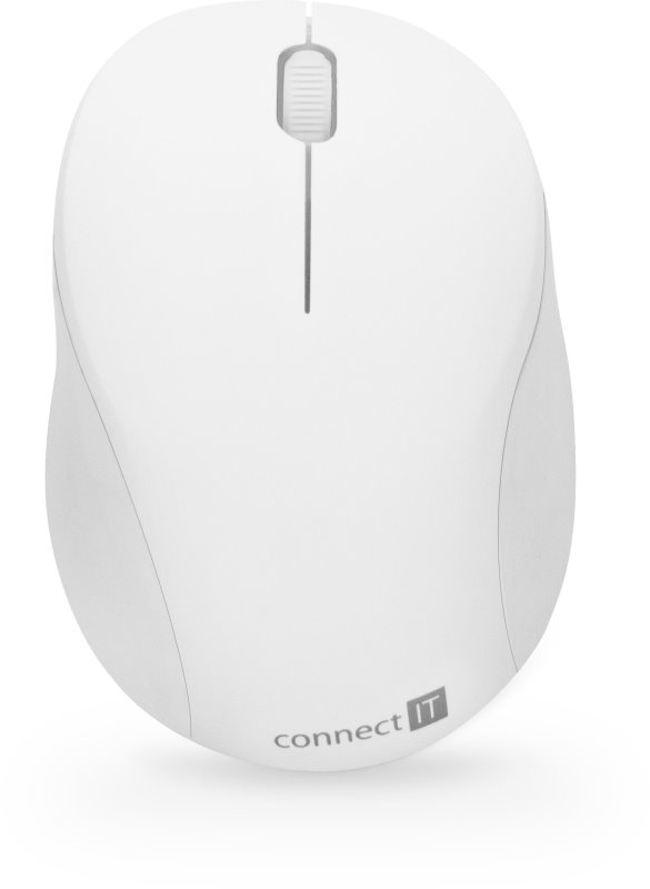 CONNECT IT Combo bezdrátová bílá klávesnice + myš, (+1x AAA +1x AA baterie zdarma), CZ + SK layout