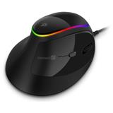 CONNECT IT GAME FOR HEALTH RGB ergonomická vertikální myš, drátová, ČERNÁ