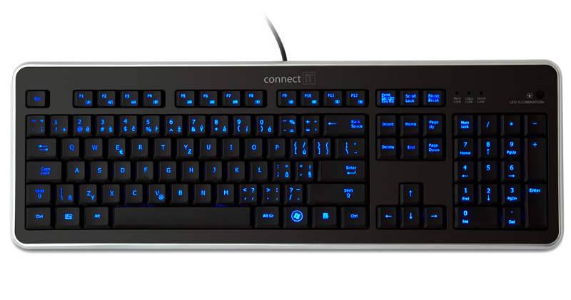 CONNECT IT klávesnice, LED podsvícená, U