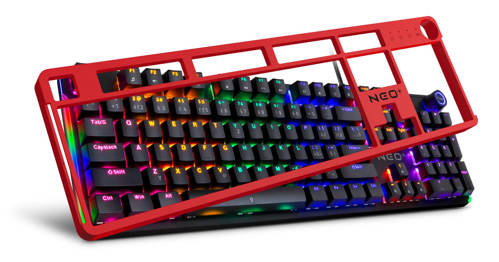CONNECT IT Mechanická klávesnice NEO2 + CZ + SK layout Černo-Červená