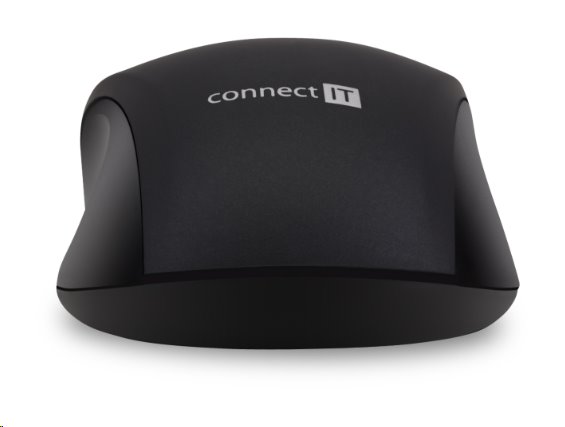 CONNECT IT "MUTE" bezdrátová optická tichá myš, USB, (+ 1x AA baterie zdarma), černá