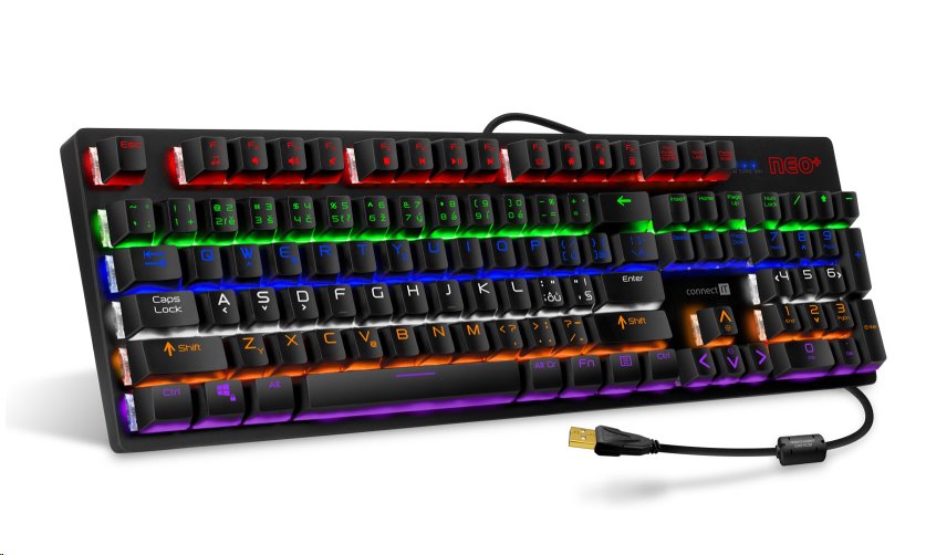 CONNECT IT NEO+ BLACK mechanická herní klávesnice (CZ+SK verze)