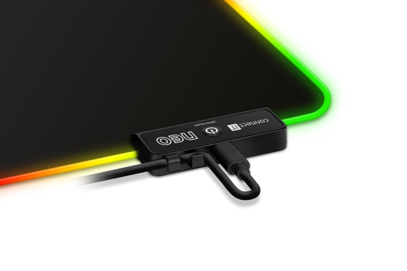 CONNECT IT NEO RGB podsvícená podložka pod myš a klávesnici, vel. L (800 × 300 mm)