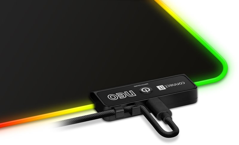 CONNECT IT NEO RGB podsvícená podložka pod myš, vel. S (320 × 245 mm)