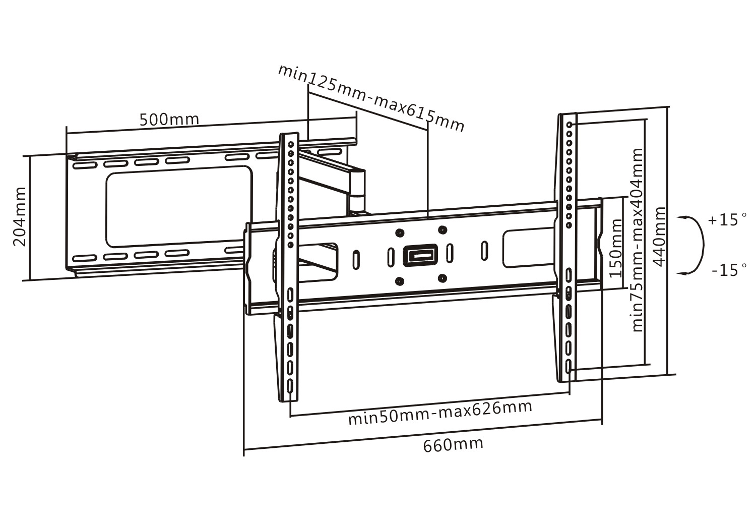 CONNECT IT T3BK nástěnný držák na obrazovky 37-70", záruka 30 let, černý