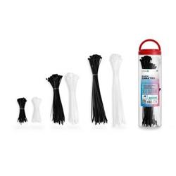 CONNECT IT ZipTie Stahovací pásky na kabely 600ks ČERNÁ/BÍLA