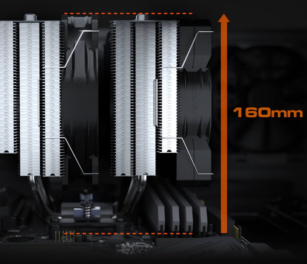 COUGAR chlazení FORZA 135 CPU Air Cooling 153x140x160mm HDB