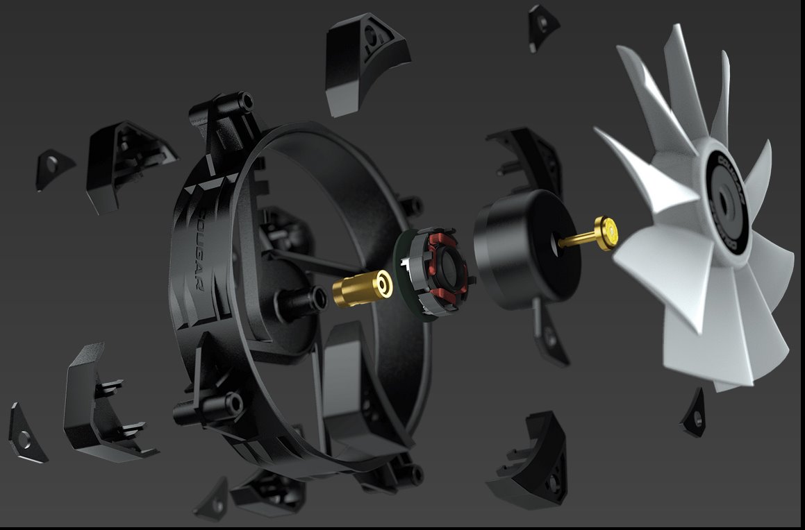 COUGAR chlazení FORZA 50 ARGB CPU Air Cooling 50x135x155mm ZIPPER FIN HDB