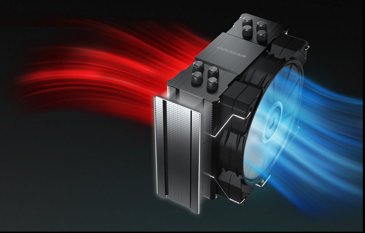COUGAR chlazení FORZA 50 ARGB CPU Air Cooling 50x135x155mm ZIPPER FIN HDB