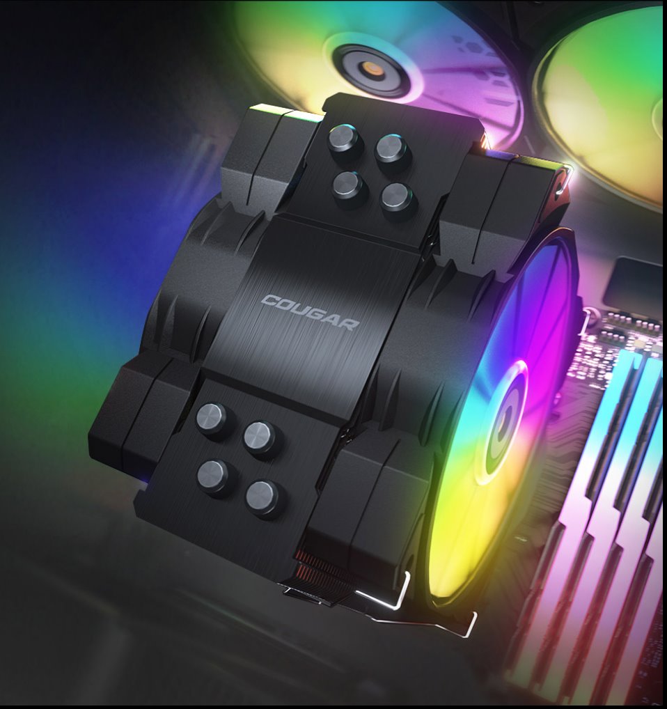COUGAR chlazení FORZA 50 ARGB CPU Air Cooling 50x135x155mm ZIPPER FIN HDB