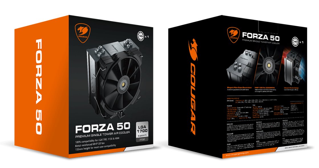 COUGAR chlazení FORZA 50 CPU Air Cooling 50x135x155mm HDB