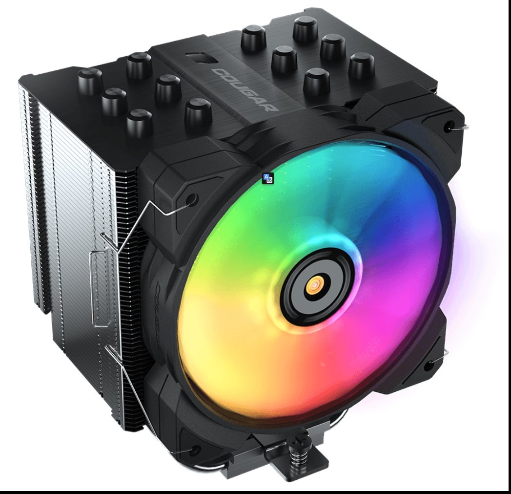 COUGAR chlazení FORZA 85 ARGB CPU Air Cooling 85x135x155mm ZIPPER FIN HDB