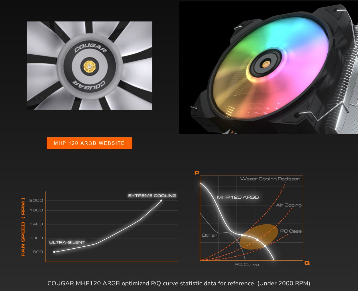 COUGAR chlazení FORZA 85 ARGB CPU Air Cooling 85x135x155mm ZIPPER FIN HDB