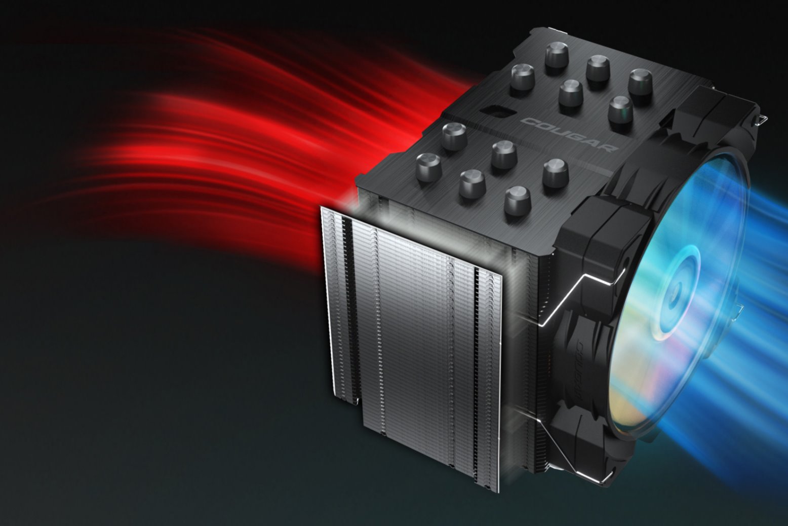 COUGAR chlazení FORZA 85 ARGB CPU Air Cooling 85x135x155mm ZIPPER FIN HDB