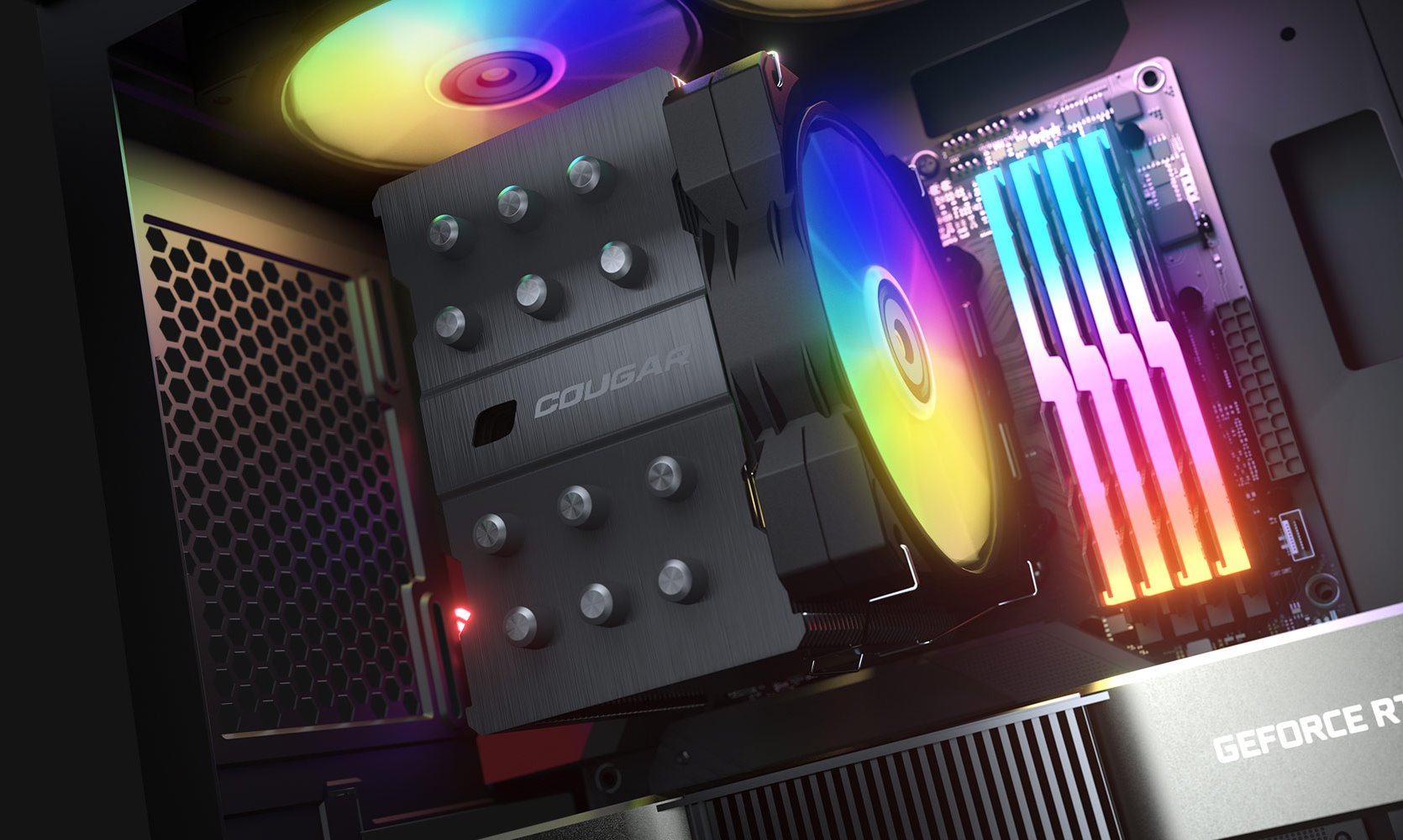 COUGAR chlazení FORZA 85 ARGB CPU Air Cooling 85x135x155mm ZIPPER FIN HDB