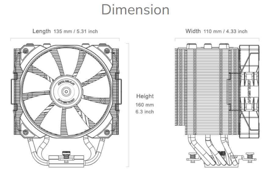 COUGAR chlazení FORZA 85 CPU Air Cooling 85x135x160mm HDB