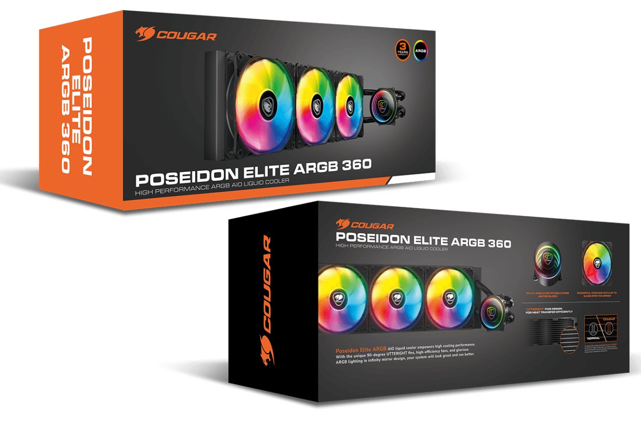 COUGAR chlazení POSEIDON ELITE ARGB 360 AIO vodní black