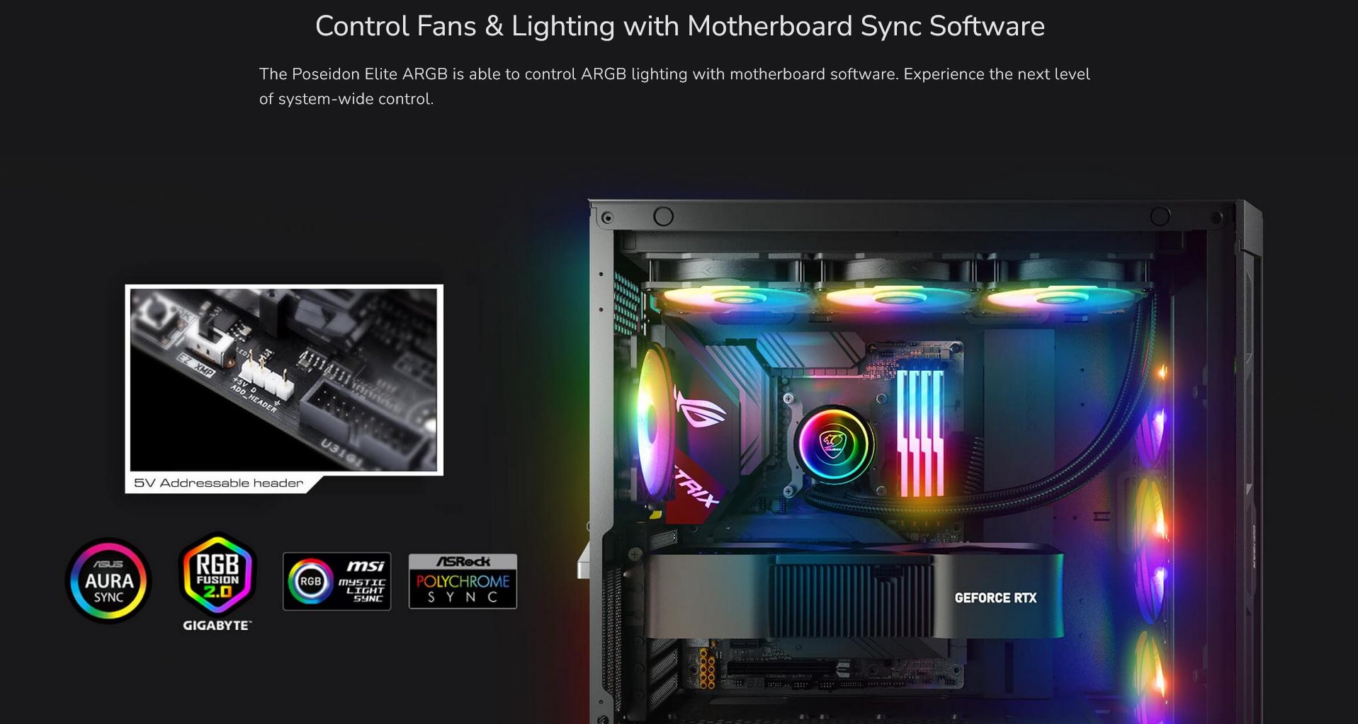 COUGAR chlazení POSEIDON ELITE ARGB 360 AIO vodní black