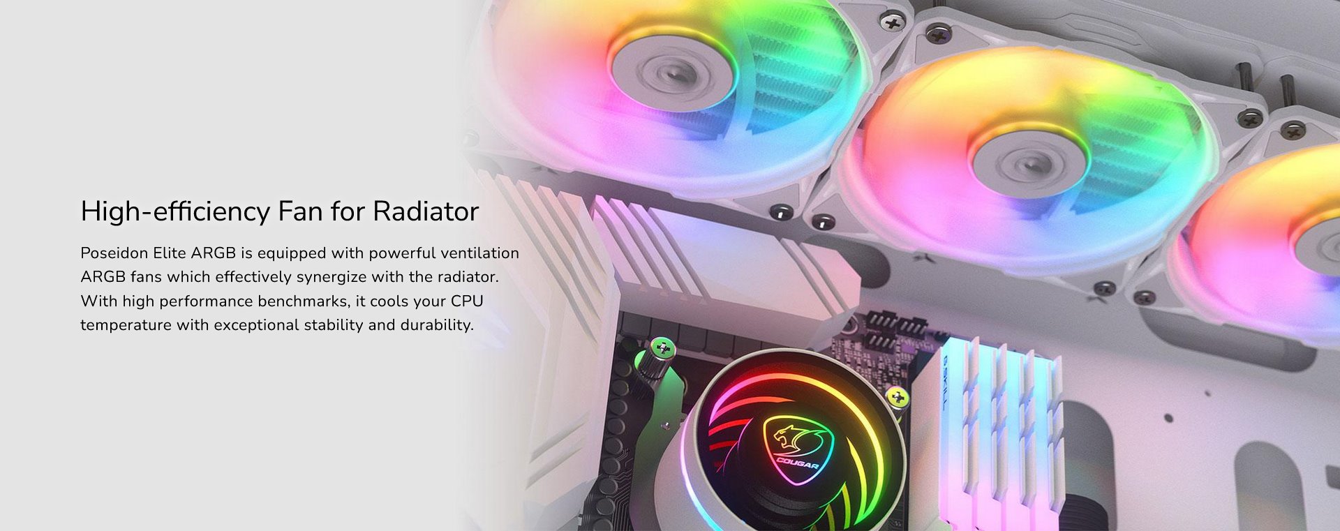 COUGAR chlazení POSEIDON ELITE ARGB 360 AIO vodní white