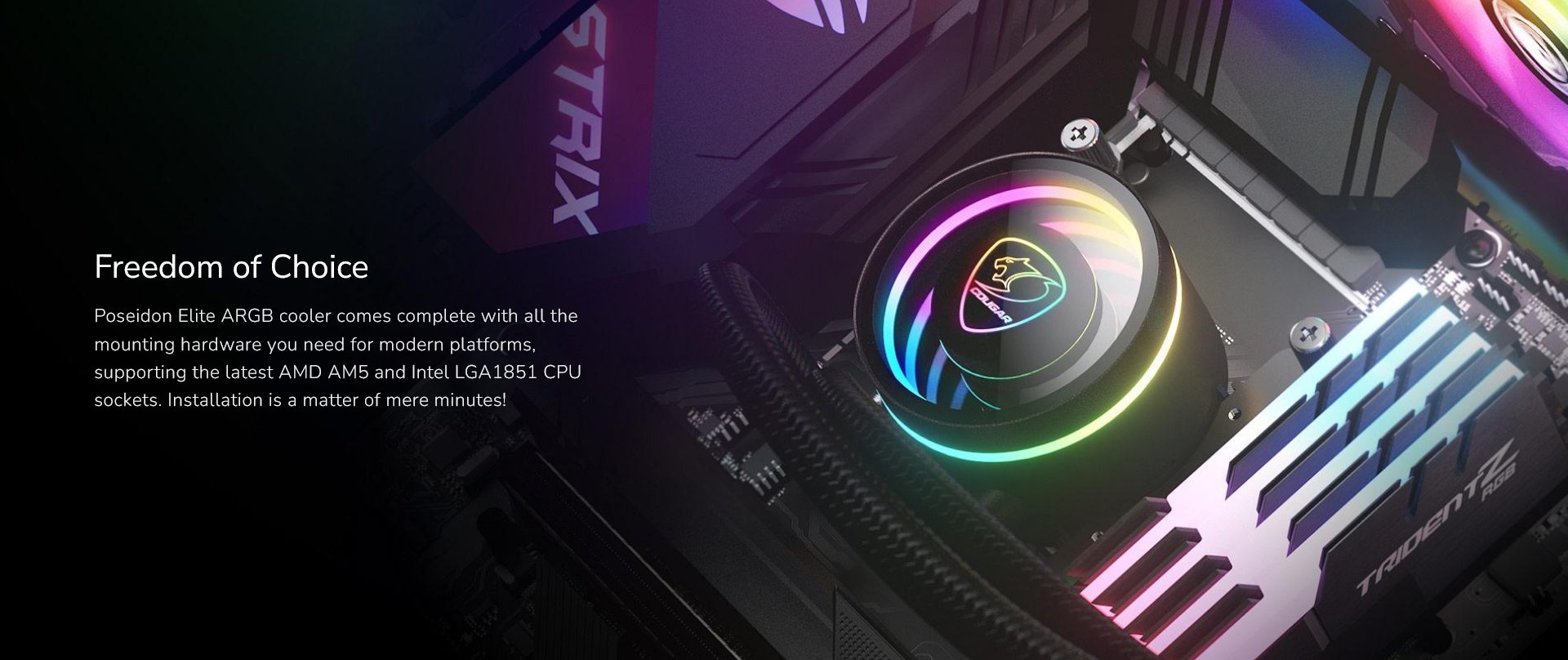 COUGAR chlazení POSEIDON ELITE ARGB 360 AIO vodní white