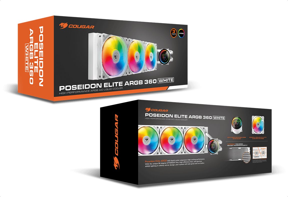 COUGAR chlazení POSEIDON ELITE ARGB 360 AIO vodní white