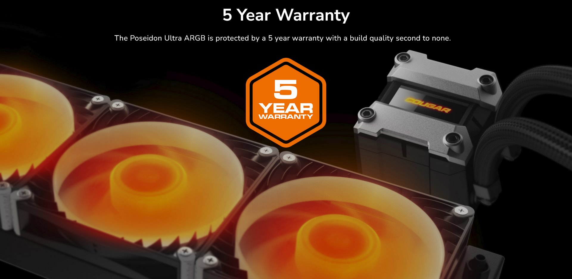 COUGAR chlazení POSEIDON ULTRA ARGB 240 AIO vodní white