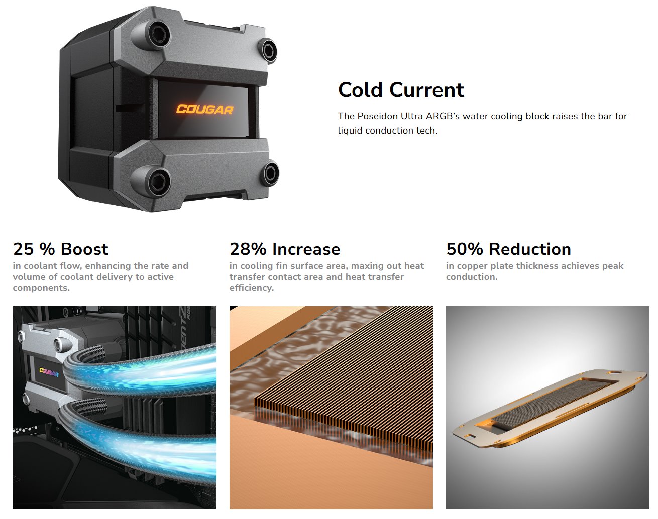 COUGAR chlazení POSEIDON ULTRA ARGB 360 AIO vodní black