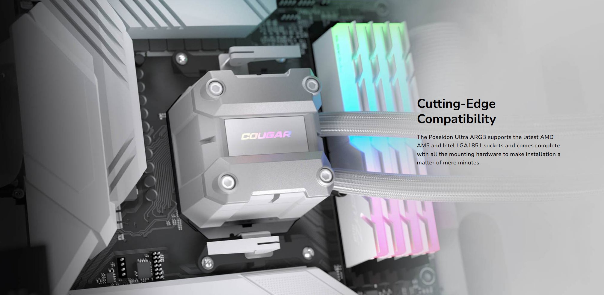 COUGAR chlazení POSEIDON ULTRA ARGB 360 AIO vodní white
