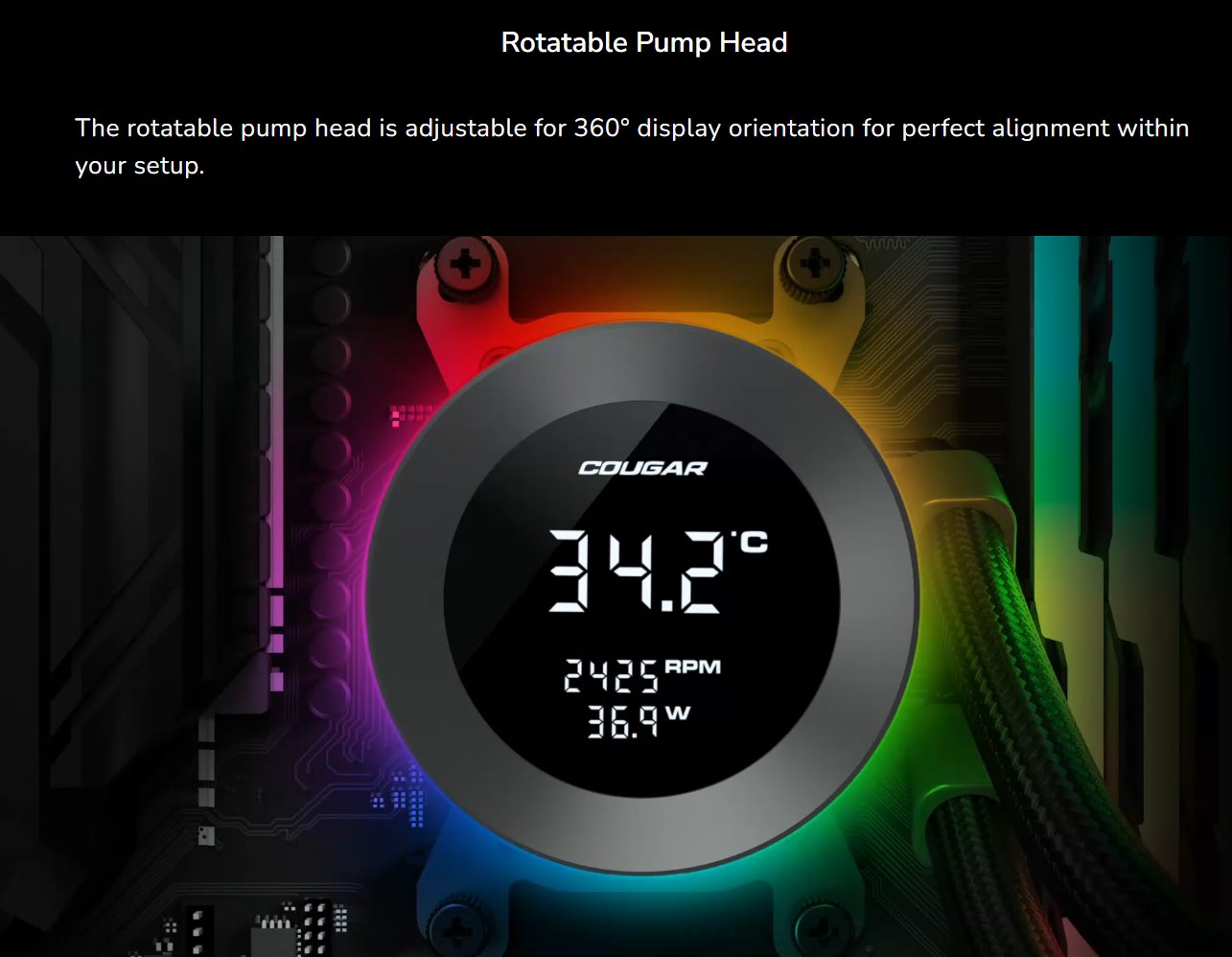 COUGAR chlazení POSEIDON VISTEK ARGB 240 AIO vodní black