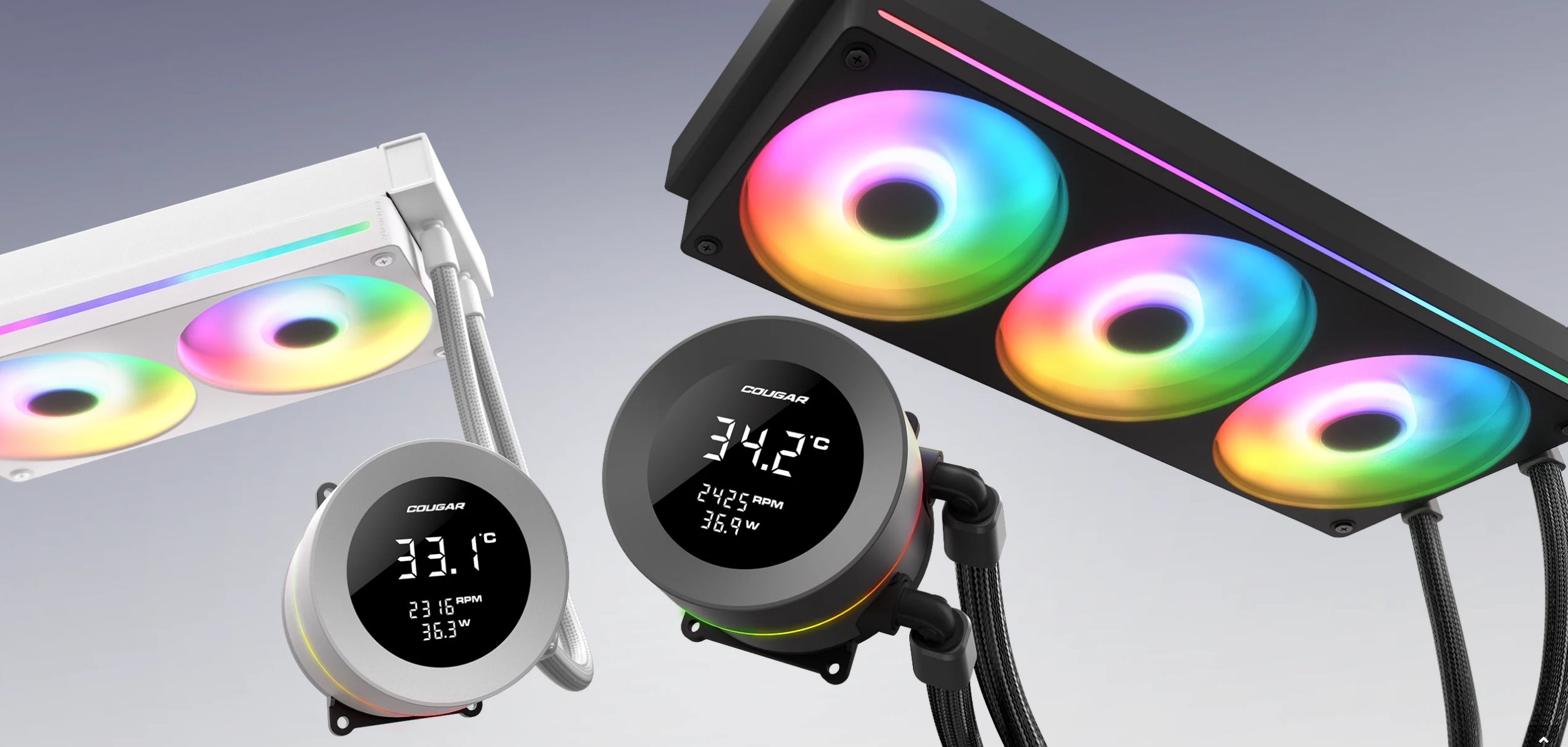 COUGAR chlazení POSEIDON VISTEK ARGB 240 AIO vodní white