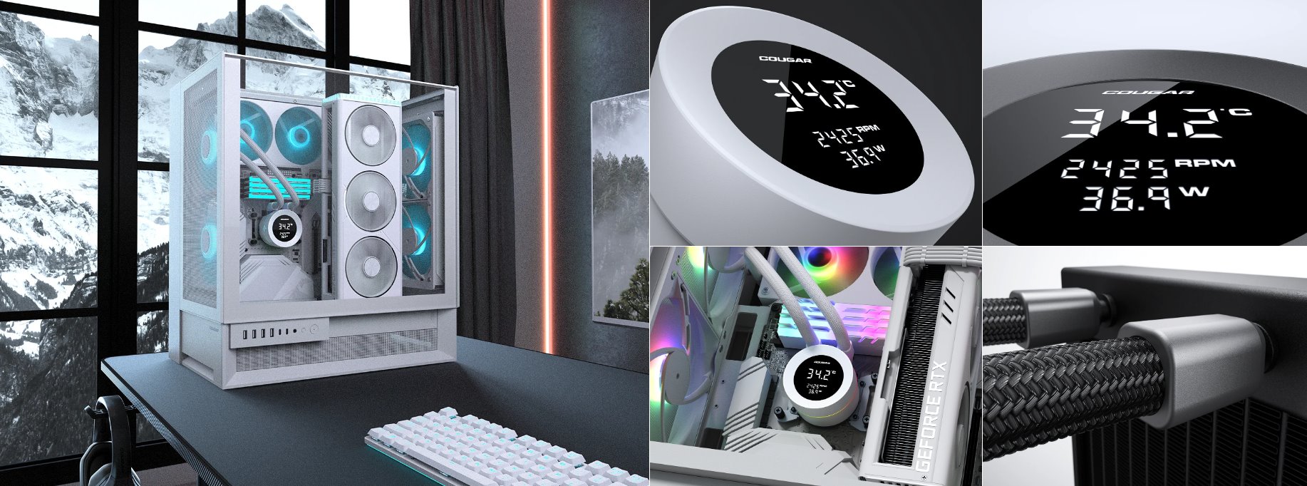 COUGAR chlazení POSEIDON VISTEK ARGB 240 AIO vodní white