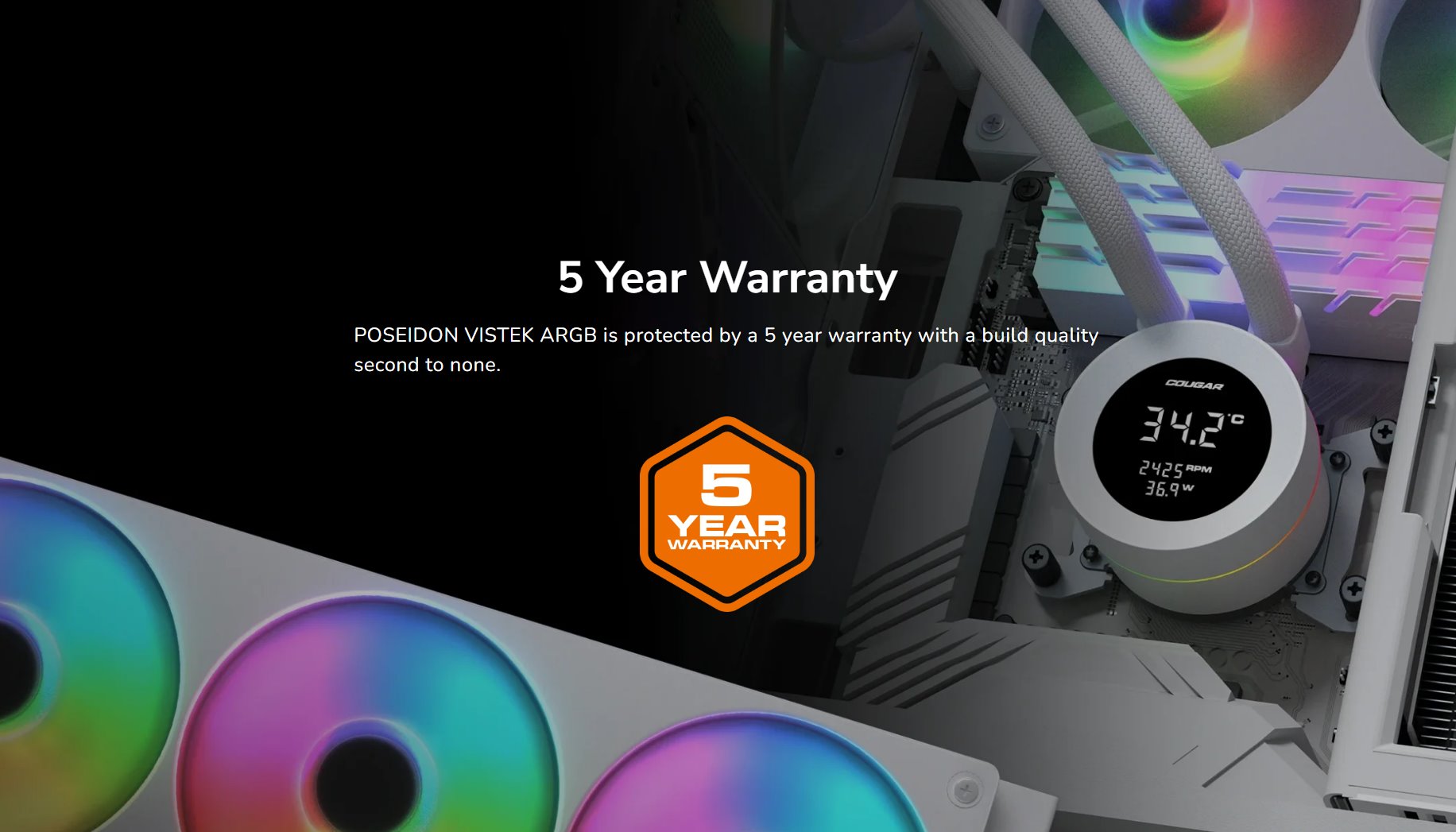 COUGAR chlazení POSEIDON VISTEK ARGB 360 AIO vodní white