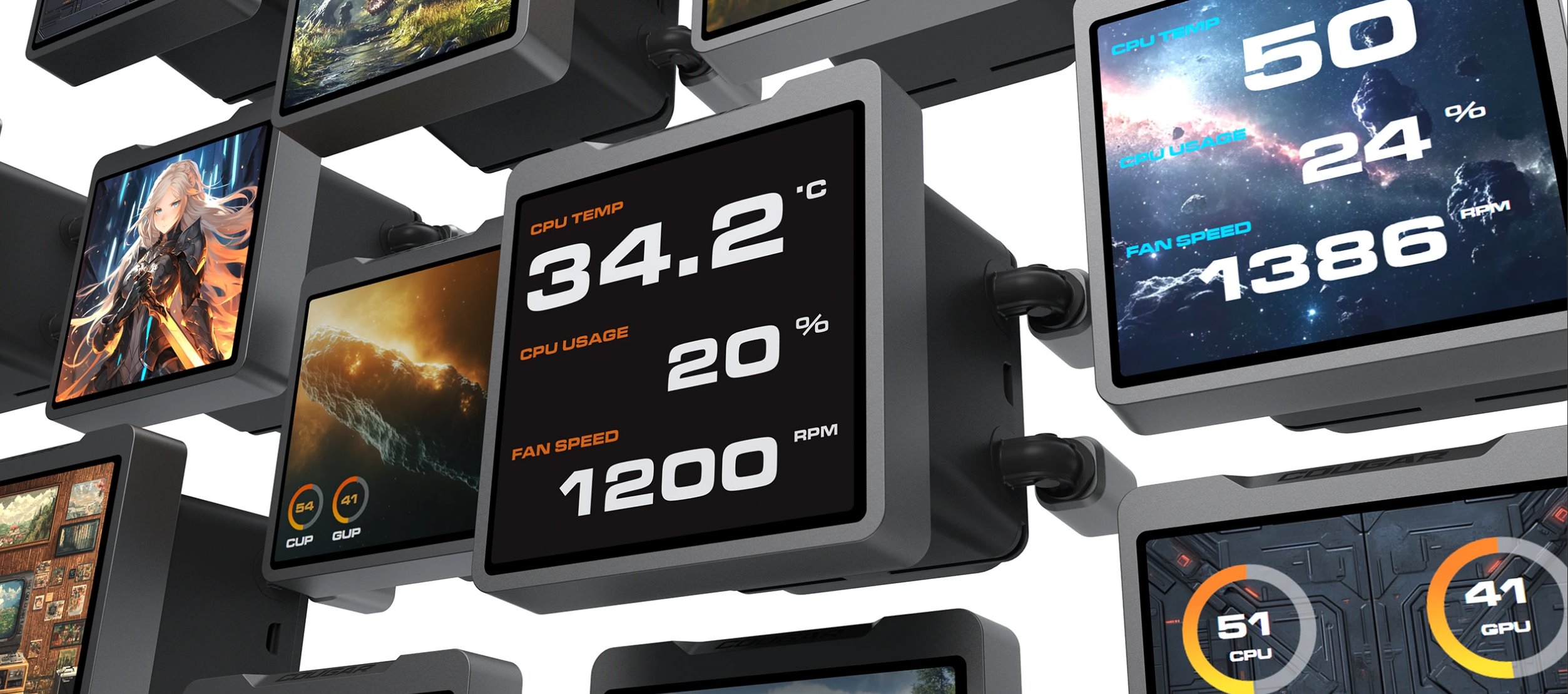 COUGAR chlazení POSEIDON VISTEK Pro ARGB 240 AIO vodní black