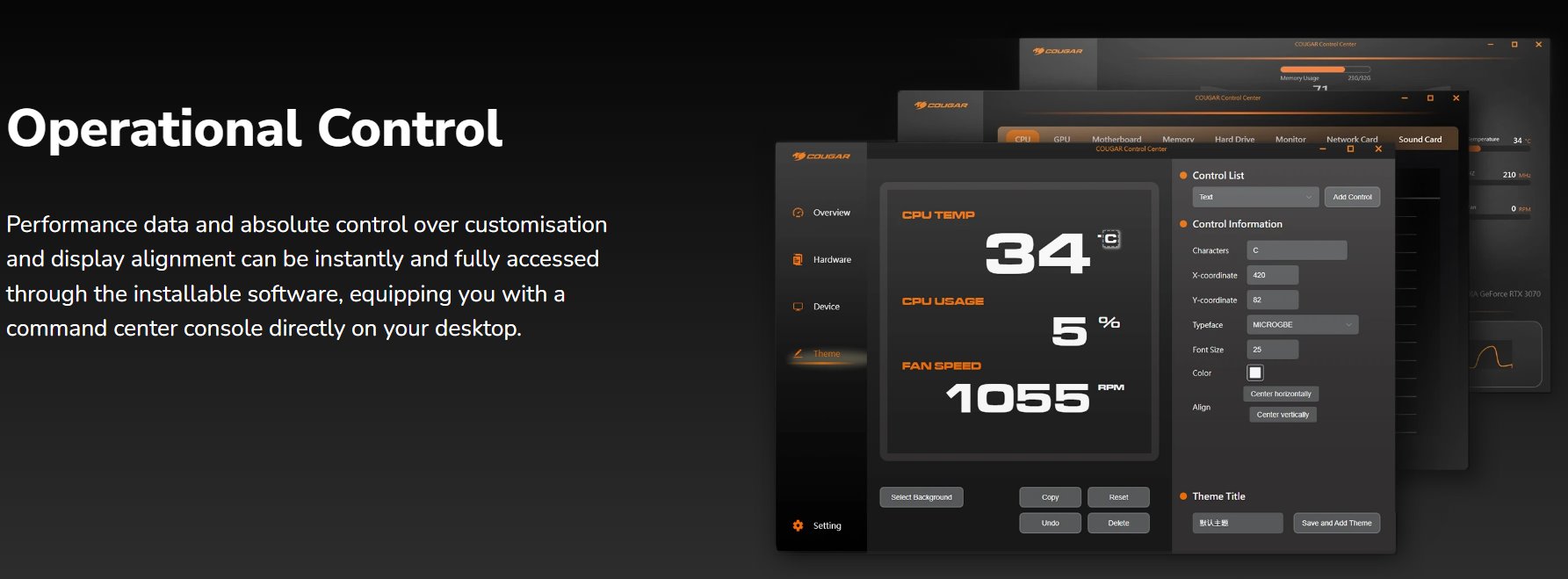 COUGAR chlazení POSEIDON VISTEK Pro ARGB 360 AIO vodní black