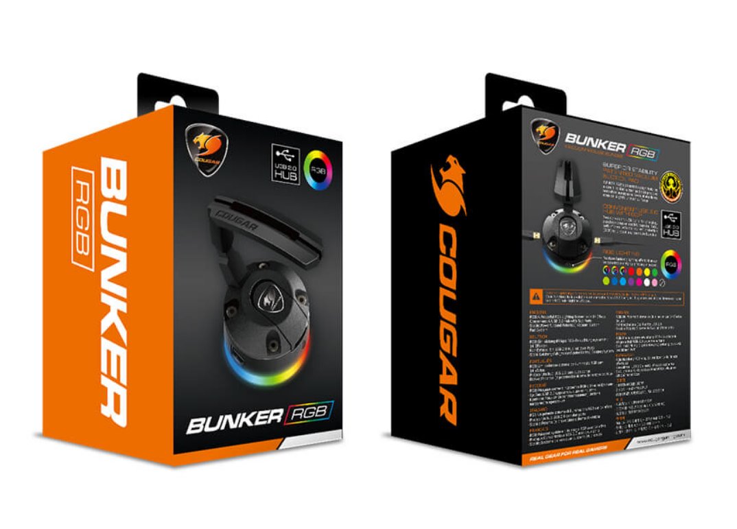 COUGAR držák kabelu myši Bunker RGB s USB HUBem