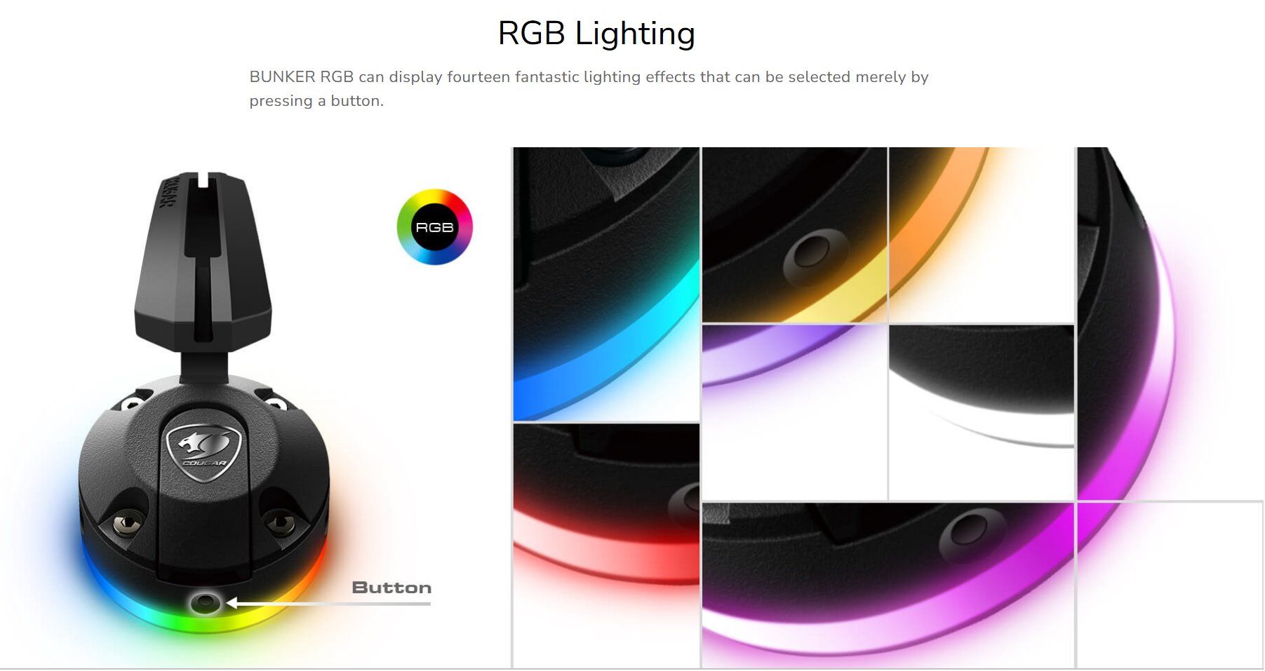 COUGAR držák kabelu myši Bunker RGB s USB HUBem