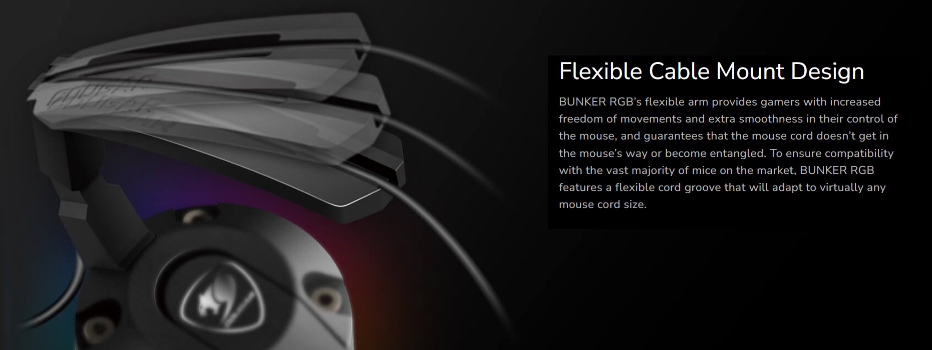 COUGAR držák kabelu myši Bunker RGB s USB HUBem