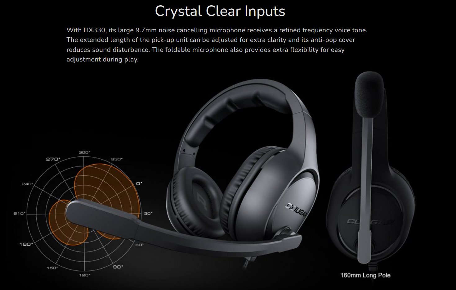 COUGAR herní headset HX330 NC 50mm orange