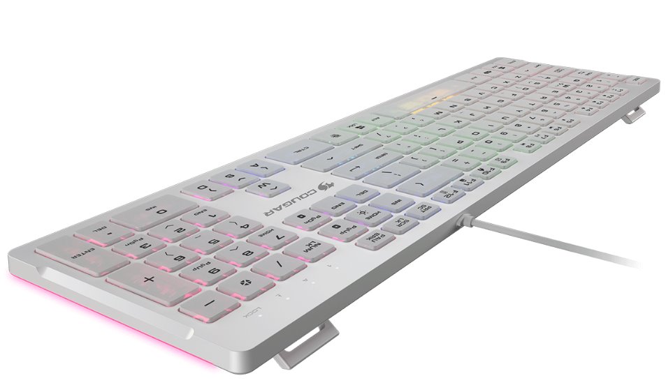 COUGAR herní klávesnice VANTAR S RGB White, Ultra Slim Thickness, Anti-Ghosting