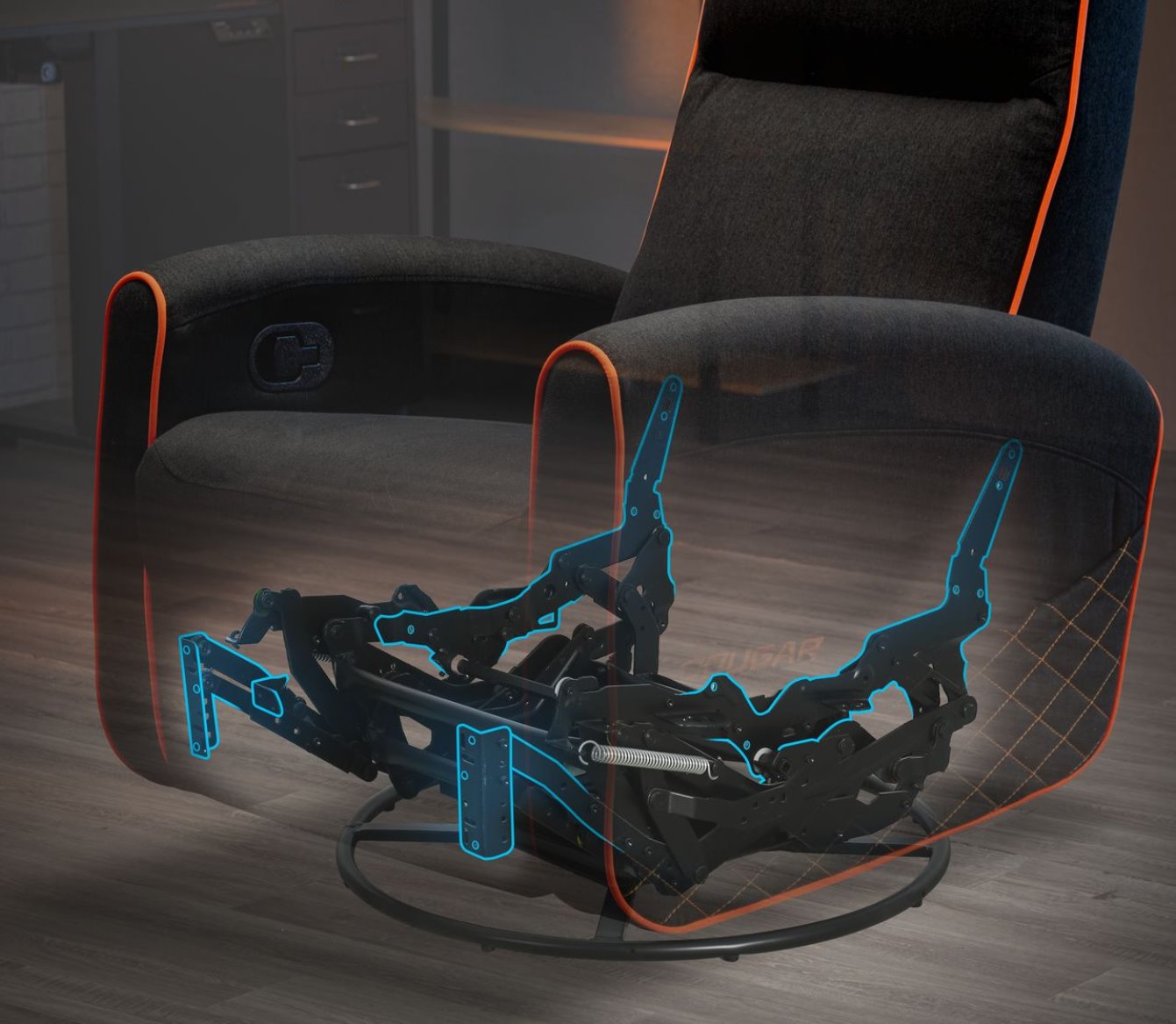 COUGAR herní křeslo FIDOM Orage/Black