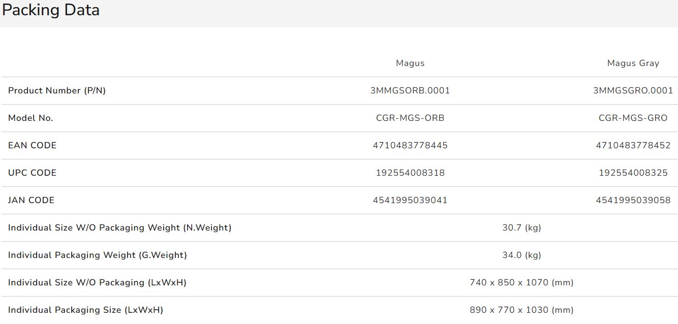 COUGAR herní křeslo MAGUS Orange/Gray